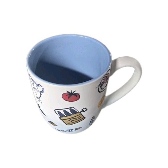 New Blue Sardines Tomatoes Fish Soft Touch Coffee Mug Gift - Picture 2 of 3